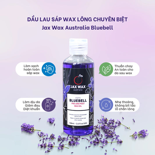 Dầu lau sáp wax lông Jax Wax Australia Bluebell 100ml