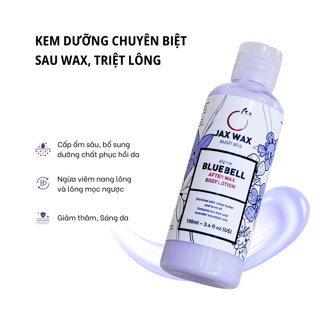 Kem dưỡng phục hồi da sau wax Jax Wax Australia Bluebell 100ml