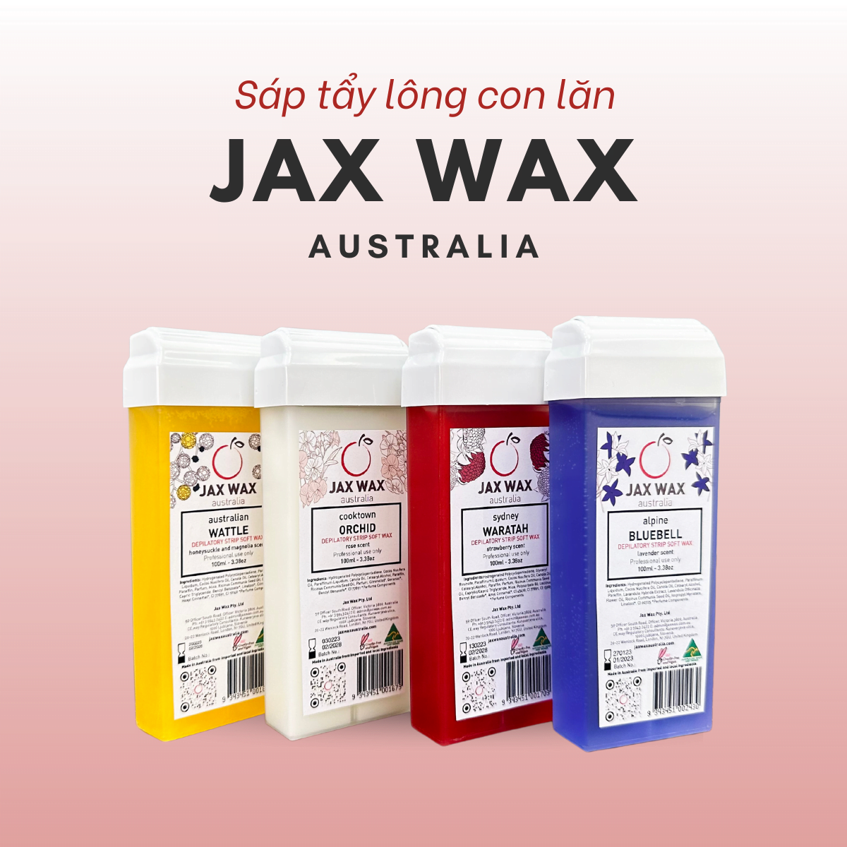 Sáp wax lông con lăn Jax Wax Waratah 100ml