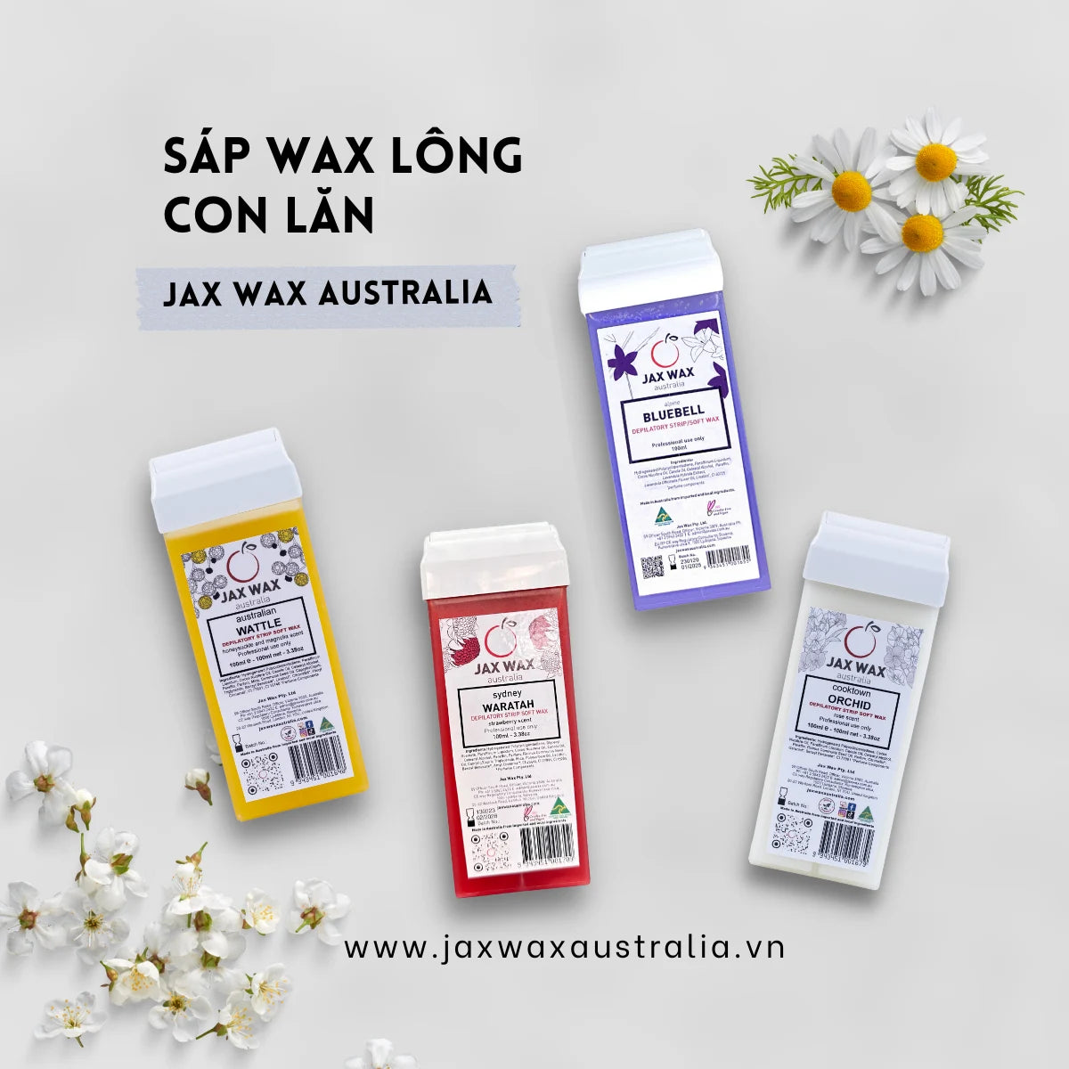 Set wax lông tay, chân Jax Wax Australia (5 sản phẩm)