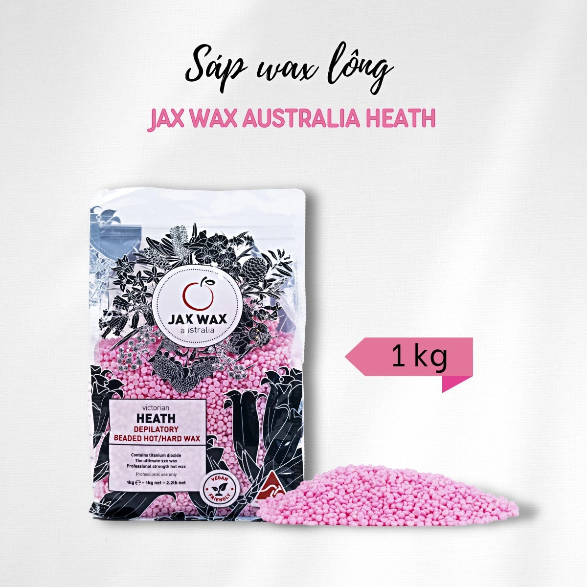 Sáp wax nóng Jax Wax Australia Heath dạng hạt 1kg