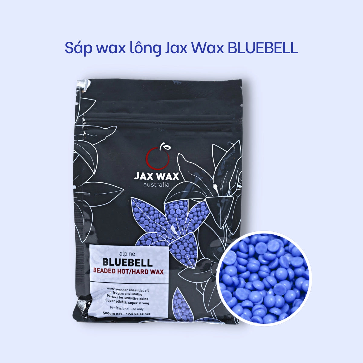 Sáp wax lông Jax Wax Australia Bluebell dạng hạt