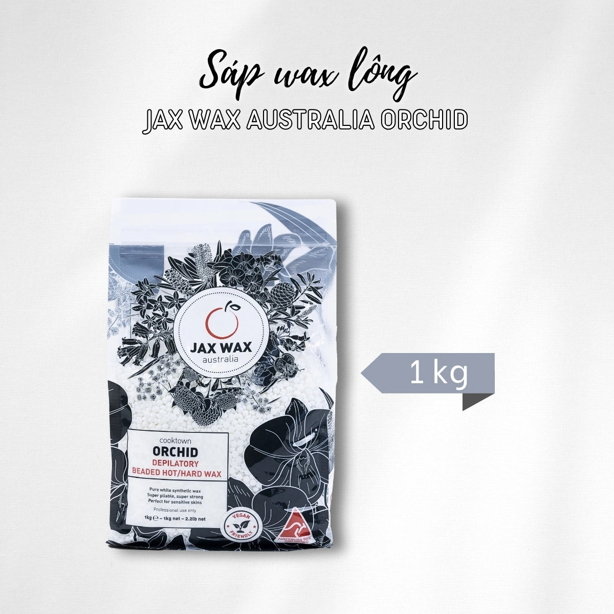 Sáp wax lông Jax Wax Australia Orchid dạng hạt 1kg