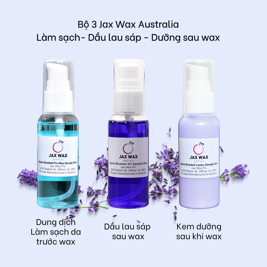 Set sample làm sạch trước - sau wax lông Jax Wax Australia 50ml