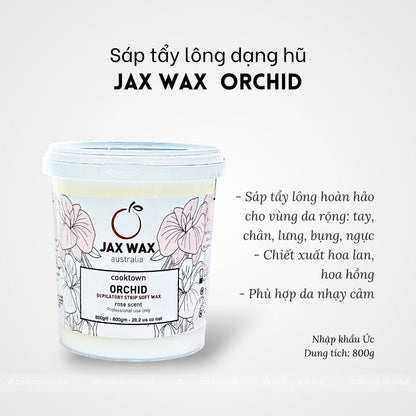 Hũ Sáp wax ấm Jax Wax Australia Orchid 800g