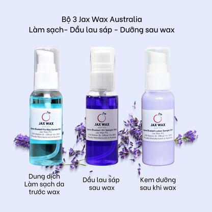 Set sample làm sạch trước - sau wax lông Jax Wax Australia 50ml